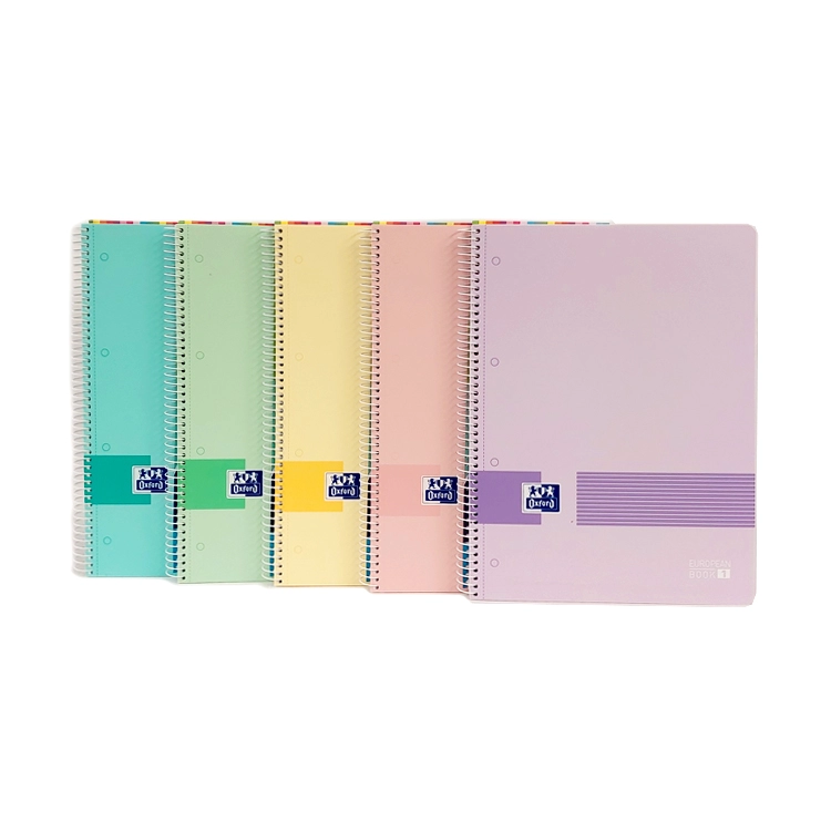 Cuaderno con Espiral Universitario A4 Pelikan Oxford 1 Live&amp;Go Pastel Tapa Plastica 80 Hojas Rayado Art.L400187969
